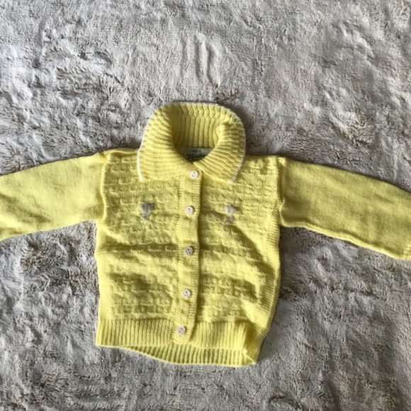 Turbo 3 Pc Knit Baby Sweater, Bonnet & Sock Set - Picture 5 of 7